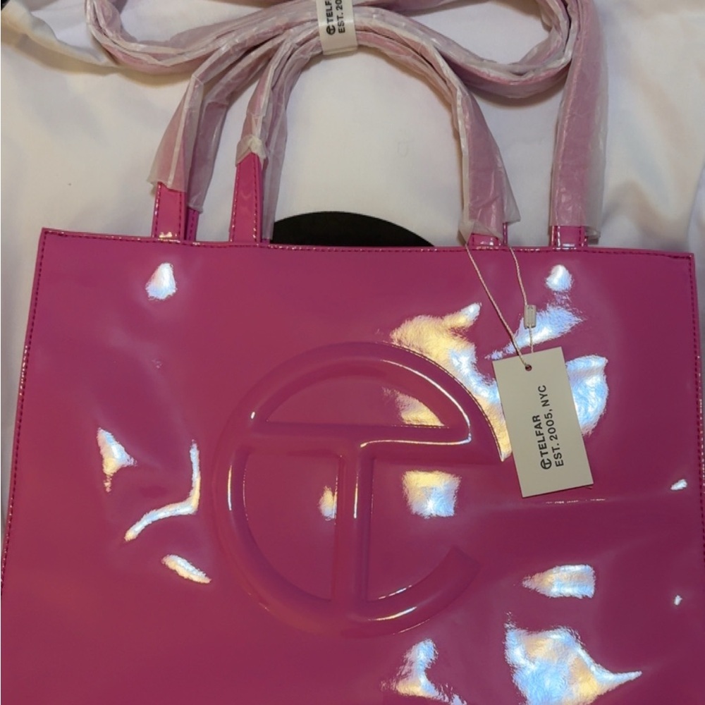 Telfar Shiny Pink Tote Bag